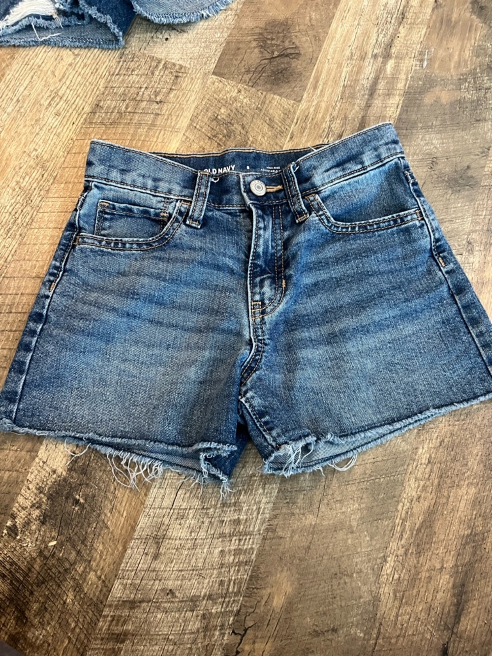 Old Navy Dark Blue Distressed Denim Cutoff Shorts - Picture 3 of 11